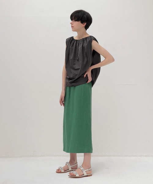 BIRGITTE HERSKIND（ビギッテヘアスキン）の「HERSKIND / Martina Top(スリーブレスギャザーブラウス 5592155)（シャツ/ブラウス・レディース・チャコールグレー・34）」の9枚目の写真