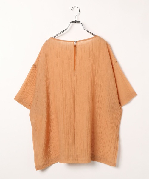 LEPSIM(レプシィム)の「クリンクルブラウス 492797(シャツ/ブラウス・レディース・オフホワイト/オレンジ/ブラック・FREE)」の4枚目の写真