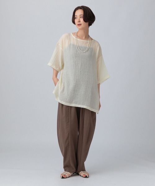 LEPSIM(レプシィム)の「クリンクルブラウス 492797(シャツ/ブラウス・レディース・オフホワイト/オレンジ/ブラック・FREE)」の21枚目の写真