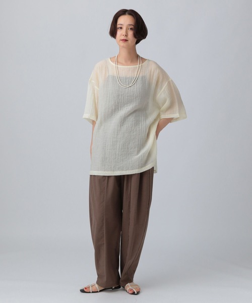 LEPSIM(レプシィム)の「クリンクルブラウス 492797(シャツ/ブラウス・レディース・オフホワイト/オレンジ/ブラック・FREE)」の22枚目の写真