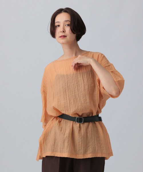 LEPSIM(レプシィム)の「クリンクルブラウス 492797(シャツ/ブラウス・レディース・オフホワイト/オレンジ/ブラック・FREE)」の13枚目の写真