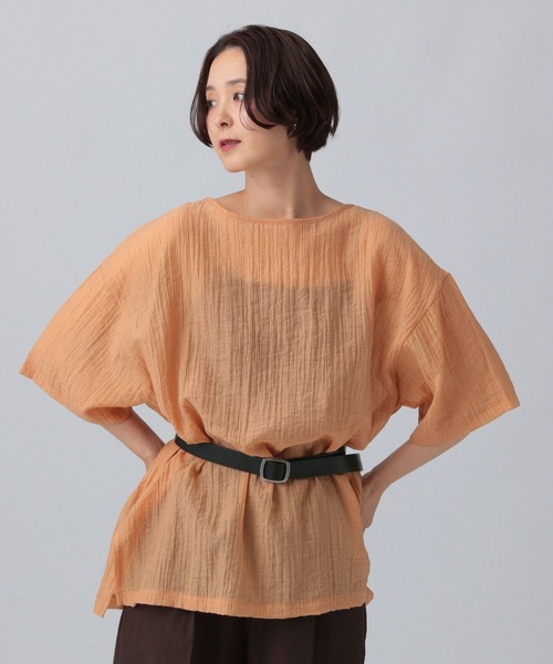 LEPSIM(レプシィム)の「クリンクルブラウス 492797(シャツ/ブラウス・レディース・オフホワイト/オレンジ/ブラック・FREE)」の14枚目の写真