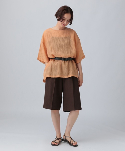 LEPSIM(レプシィム)の「クリンクルブラウス 492797(シャツ/ブラウス・レディース・オフホワイト/オレンジ/ブラック・FREE)」の15枚目の写真