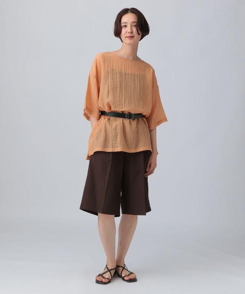 LEPSIM(レプシィム)の「クリンクルブラウス 492797(シャツ/ブラウス・レディース・オフホワイト/オレンジ/ブラック・FREE)」の16枚目の写真