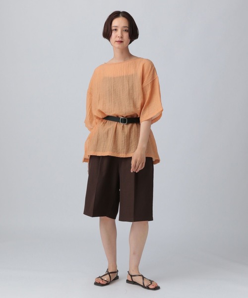 LEPSIM(レプシィム)の「クリンクルブラウス 492797(シャツ/ブラウス・レディース・オフホワイト/オレンジ/ブラック・FREE)」の17枚目の写真