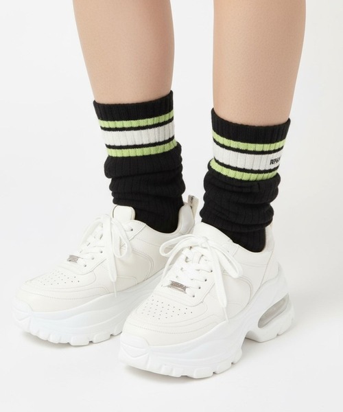 repipi armario(レピピ アルマリオ)の「ハイショクラインルーズソックス(ソックス/靴下・キッズ・ホワイト系その他4/ブラック/ホワイト系その他/ホワイト系その他3/ホワイト系その他2/ホワイト系その他5/グレー/ブラック系その他/グリーン/ピンク系その他/ホワイト・FREE)」の8枚目の写真