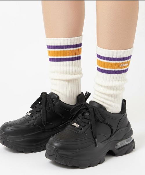 repipi armario(レピピ アルマリオ)の「ハイショクラインルーズソックス(ソックス/靴下・キッズ・ホワイト系その他4/ブラック/ホワイト系その他/ホワイト系その他3/ホワイト系その他2/ホワイト系その他5/グレー/ブラック系その他/グリーン/ピンク系その他/ホワイト・FREE)」の6枚目の写真