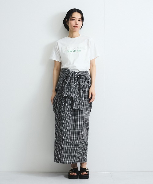 VICKY（ビッキー）の「エンボスプリントTシャツ≪手洗い可能≫（Tシャツ/カットソー・レディース・ホワイト/チャコールグレー・M）」の4枚目の写真
