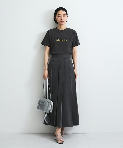 VICKY（ビッキー）の「エンボスプリントTシャツ≪手洗い可能≫（Tシャツ/カットソー・レディース・ホワイト/チャコールグレー・M）」の11枚目の写真