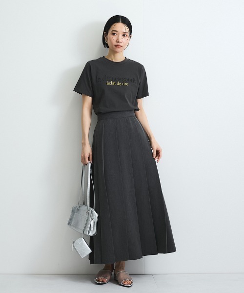 VICKY（ビッキー）の「エンボスプリントTシャツ≪手洗い可能≫（Tシャツ/カットソー・レディース・ホワイト/チャコールグレー・M）」の12枚目の写真