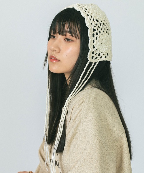 ROSE BUD（ローズバッド）の「(JUNK PRODUCTIONS)BABUSHKA（その他ヘアアクセサリー・レディース・ベージュ/ブラック・ONE SIZE）」の3枚目の写真