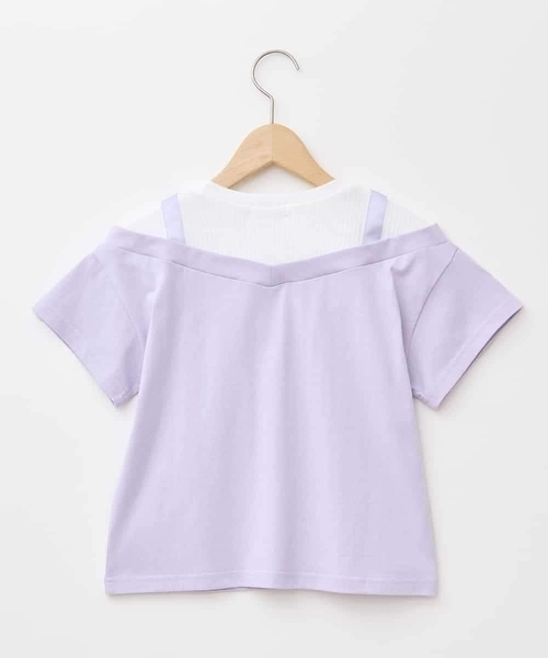 a.v.v（アーヴェヴェ）の「【接触冷感/ジメジメ対策】[100-160]バックル付きイレイヤード風Ｔシャツ（Tシャツ/カットソー・キッズ・ライトグレー/ライラック・110/100/120/130/150/140/160）」の21枚目の写真