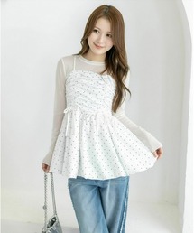 clear | 【10色展開／人気定番】ドロストデザインバルーンチュニック[着回し力抜群 ガーリー レイヤード]≪再入荷≫(チュニック)