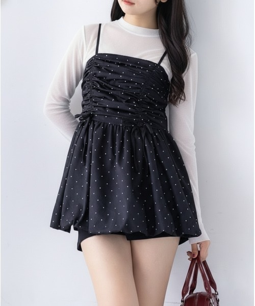 clear(クリア)の「【10色展開/人気定番】ドロストデザインバルーンチュニック《再入荷》(チュニック・レディース・ブラック系その他/ブラック/ピンク/オフホワイト/ブラック系その他2/ブラウン系その他/レッド系その他3/ブラック系その他3/イエロー/ホワイト系その他・F)」の7枚目の写真