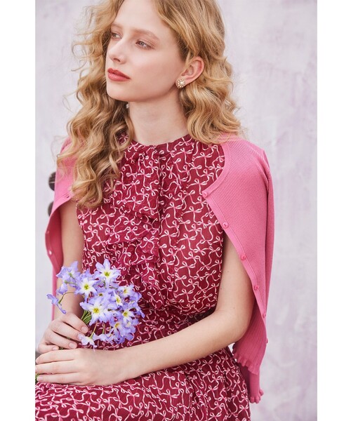 TOCCA(トッカ)の「RIBBON AND RIBBON ブラウス(シャツ/ブラウス・レディース・ワイン系5/ブラック系5・0/4)」の1枚目の写真