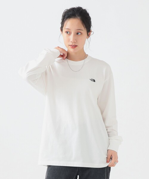 THE NORTH FACE(ザノースフェイス)の「【吸汗速乾】THE NORTH FACE / ロングスリーブ フラッシュドライ ヌプシ コットンティー(S~M)NT32535(Tシャツ/カットソー・レディース・オフホワイト/グレー・MEDIUM/SMALL)」の1枚目の写真