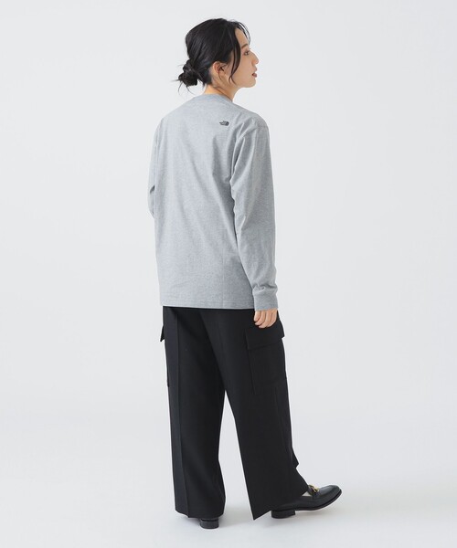 THE NORTH FACE(ザノースフェイス)の「【吸汗速乾】THE NORTH FACE / ロングスリーブ フラッシュドライ ヌプシ コットンティー(S~M)NT32535(Tシャツ/カットソー・レディース・オフホワイト/グレー・MEDIUM/SMALL)」の5枚目の写真