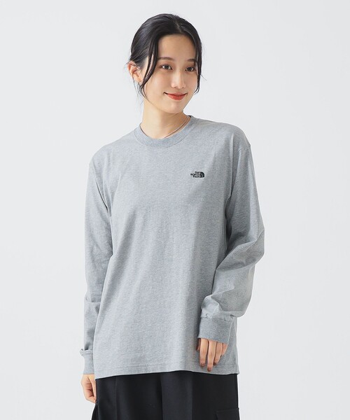 THE NORTH FACE(ザノースフェイス)の「【吸汗速乾】THE NORTH FACE / ロングスリーブ フラッシュドライ ヌプシ コットンティー(S~M)NT32535(Tシャツ/カットソー・レディース・オフホワイト/グレー・MEDIUM/SMALL)」の6枚目の写真