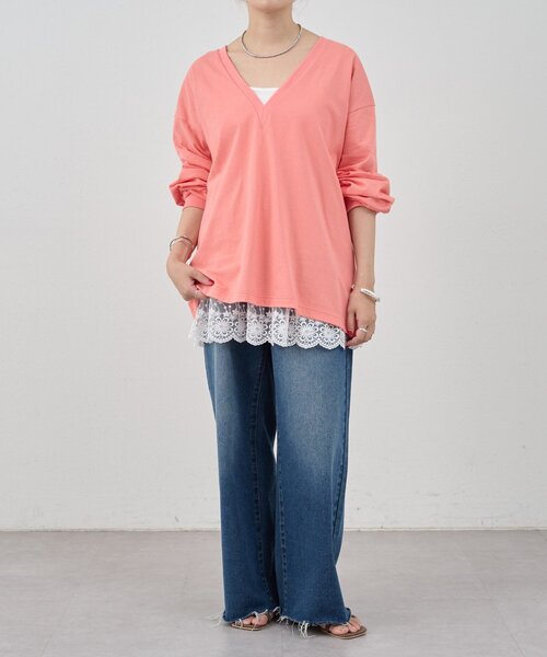 レイヤードコーデに》裾レースキャミソール（キャミソール）｜SHENERY