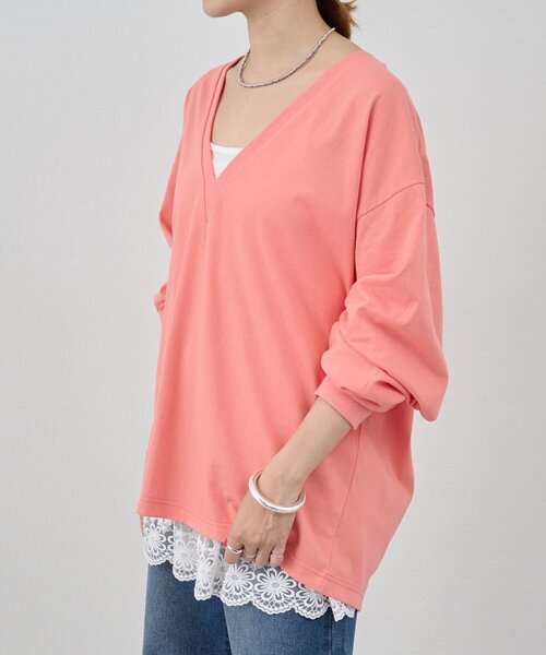 SHENERY（シーナリー）の「《レイヤードコーデに》裾レースキャミソール（キャミソール・レディース・オフホワイト/ブラック・FREE）」の7枚目の写真