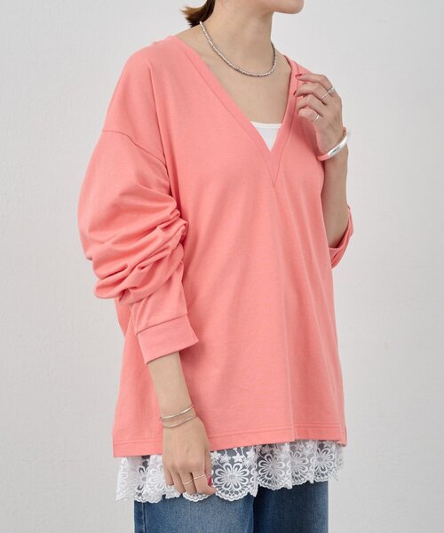 SHENERY（シーナリー）の「《レイヤードコーデに》裾レースキャミソール（キャミソール・レディース・オフホワイト/ブラック・FREE）」の10枚目の写真