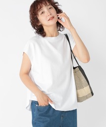 studio CLIP | マイクロワッフルフレンチスリーブプルオーバー(Tシャツ/カットソー)