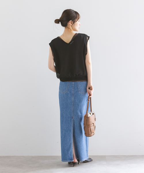 PROTAGONISTA（プロタゴニスタ）の「《NOBLE別注カラー》PROTAGONISTA/プロタゴニスタ レイヤードベスト（ベスト・レディース・ベージュ/ブラック・FREE）」の7枚目の写真