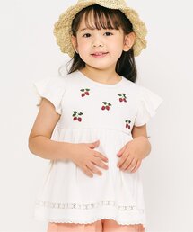 apres les cours | 【ジュニア対応】3柄フルーツモチーフ刺繍Tシャツ(Tシャツ/カットソー)