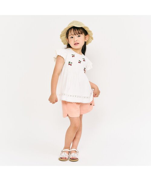 apres les cours（アプレレクール）の「【ジュニア対応】3柄フルーツモチーフ刺繍Tシャツ（Tシャツ/カットソー・キッズ・アイボリー/ミント/ラベンダー・90/100/110/120/80/130/140）」の13枚目の写真