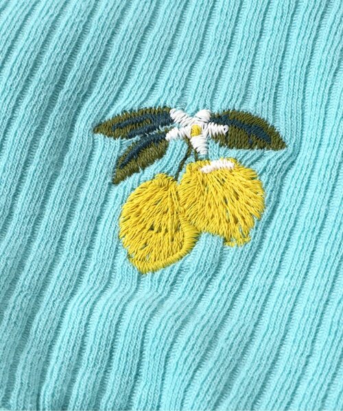 apres les cours（アプレレクール）の「【ジュニア対応】3柄フルーツモチーフ刺繍Tシャツ（Tシャツ/カットソー・キッズ・アイボリー/ミント/ラベンダー・90/100/110/120/80/130/140）」の12枚目の写真