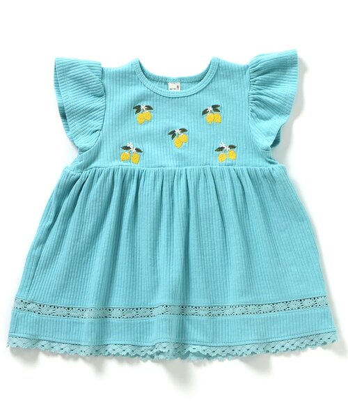 apres les cours（アプレレクール）の「【ジュニア対応】3柄フルーツモチーフ刺繍Tシャツ（Tシャツ/カットソー・キッズ・アイボリー/ミント/ラベンダー・90/100/110/120/80/130/140）」の4枚目の写真