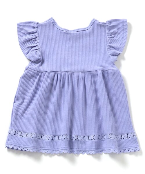 apres les cours（アプレレクール）の「【ジュニア対応】3柄フルーツモチーフ刺繍Tシャツ（Tシャツ/カットソー・キッズ・アイボリー/ミント/ラベンダー・90/100/110/120/80/130/140）」の6枚目の写真