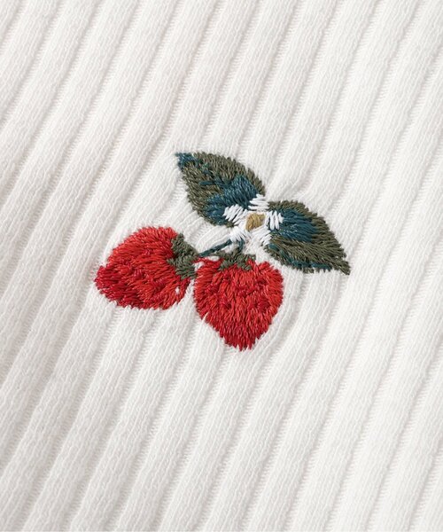 apres les cours（アプレレクール）の「【ジュニア対応】3柄フルーツモチーフ刺繍Tシャツ（Tシャツ/カットソー・キッズ・アイボリー/ミント/ラベンダー・90/100/110/120/80/130/140）」の11枚目の写真