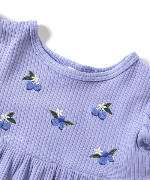 apres les cours（アプレレクール）の「【ジュニア対応】3柄フルーツモチーフ刺繍Tシャツ（Tシャツ/カットソー・キッズ・アイボリー/ミント/ラベンダー・90/100/110/120/80/130/140）」の7枚目の写真