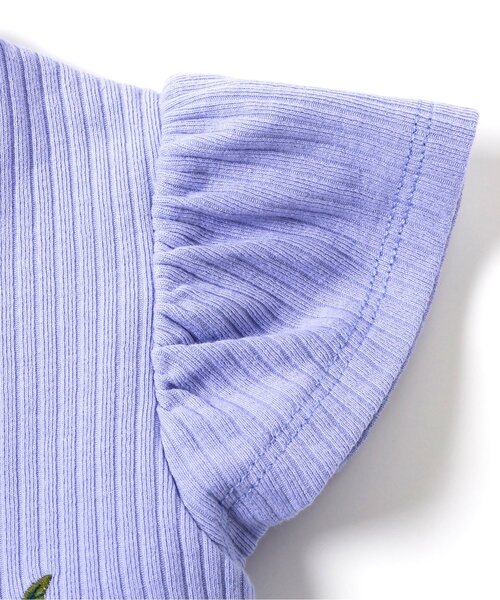 apres les cours（アプレレクール）の「【ジュニア対応】3柄フルーツモチーフ刺繍Tシャツ（Tシャツ/カットソー・キッズ・アイボリー/ミント/ラベンダー・90/100/110/120/80/130/140）」の9枚目の写真