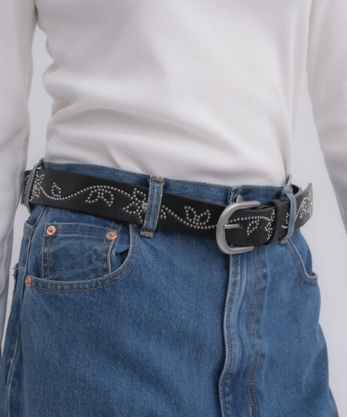 idem（イデム）の「flower studs belt / フラワースタッズベルト（ベルト・レディース・ホワイト/ブラック・FREE）」の7枚目の写真