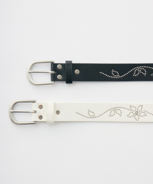 idem（イデム）の「flower studs belt / フラワースタッズベルト（ベルト・レディース・ホワイト/ブラック・FREE）」の5枚目の写真