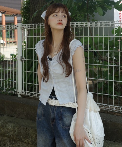 idem（イデム）の「flower studs belt / フラワースタッズベルト（ベルト・レディース・ホワイト/ブラック・FREE）」の15枚目の写真