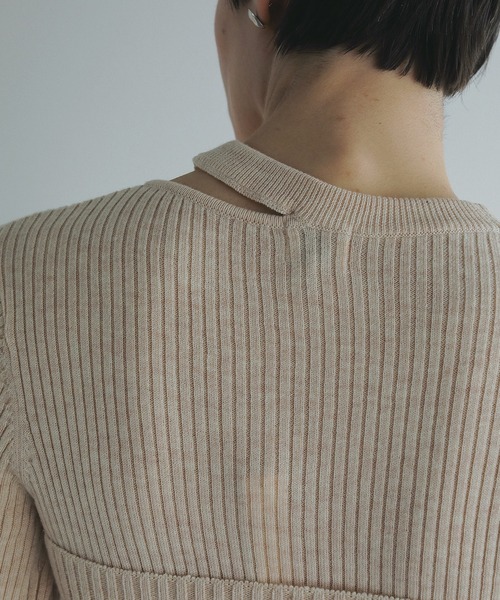 MANOF(マノフ)の「BUSTIER SET RIB KNIT(ニット/セーター・レディース・ブラウン/ベージュ/グレー・FREE)」の20枚目の写真