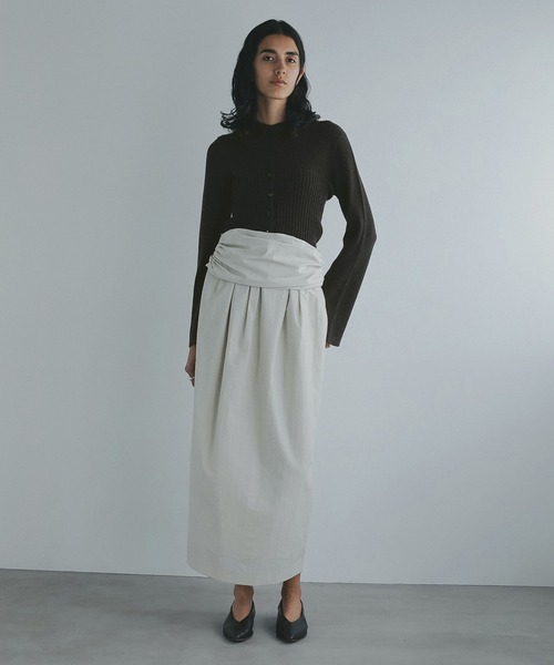 MANOF(マノフ)の「BUSTIER SET RIB KNIT(ニット/セーター・レディース・ブラウン/ベージュ/グレー・FREE)」の22枚目の写真