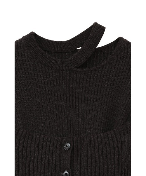 MANOF(マノフ)の「BUSTIER SET RIB KNIT(ニット/セーター・レディース・ブラウン/ベージュ/グレー・FREE)」の6枚目の写真