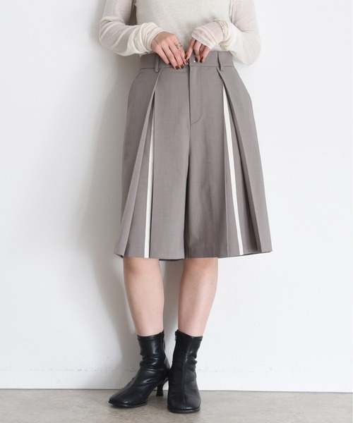 ★【新品】エイミーロウ ロゴテープジップボンディングスカート 今季新作 大人気★ 7号～13号対応】【シルエットアレンジ可能】ZIP開閉で表情が