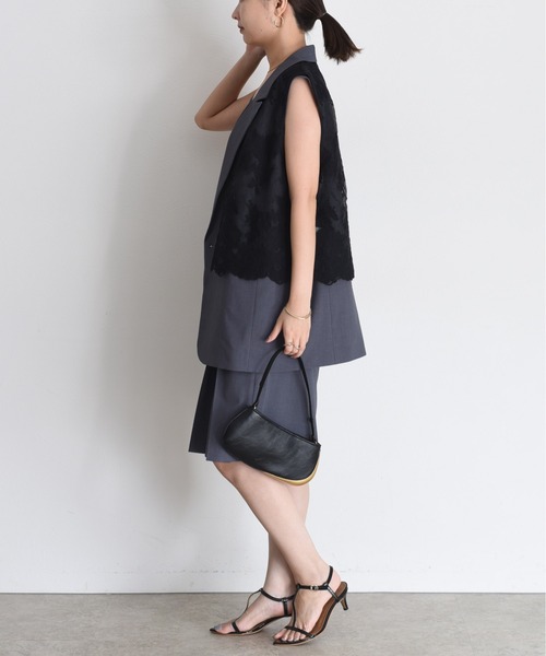 Eimee Law（エイミーロウ）の「ボックスプリーツハーフパンツ（その他パンツ・レディース・チャコールグレー/モカ/グレー・M）」の20枚目の写真