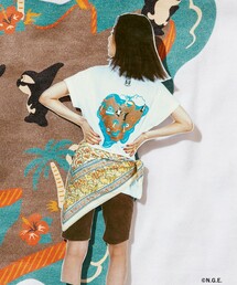 セール】【LEJA】リボン付きパフスリーブシアーボレロ刺繍レース