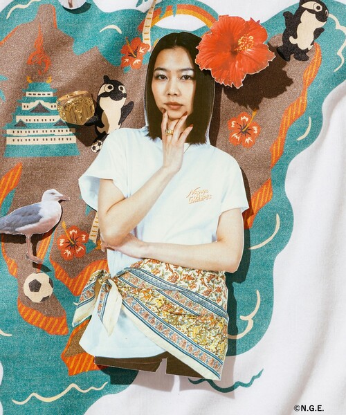 BEAMS JAPAN(ビームス ジャパン)の「【大名古屋展2025】【別注】名古屋グランパス / グランパス Tシャツ(Tシャツ/カットソー・レディース・ホワイト/ネイビー・M/S/L/XL)」の15枚目の写真