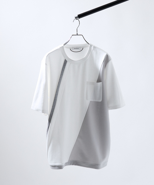 ABAHOUSE(アバハウス)の「コンビネーション ライン ポンチ 半袖Tシャツ(Tシャツ/カットソー・メンズ・ホワイト/ブラック・48/46)」の2枚目の写真