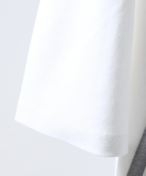 ABAHOUSE(アバハウス)の「コンビネーション ライン ポンチ 半袖Tシャツ(Tシャツ/カットソー・メンズ・ホワイト/ブラック・48/46)」の6枚目の写真