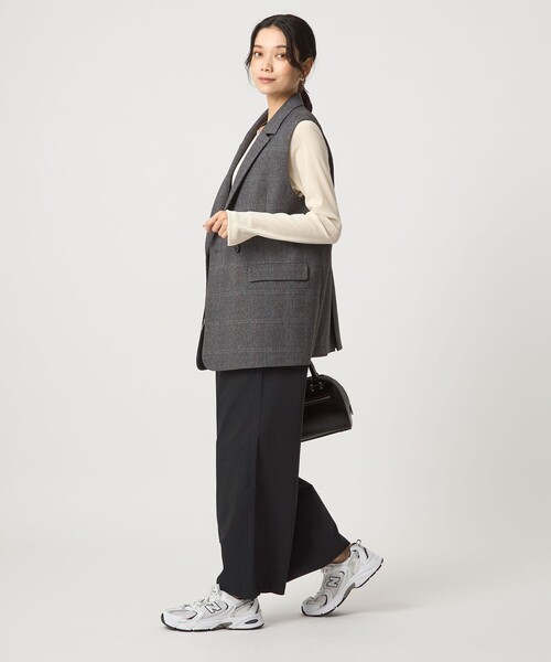 green label relaxing(グリーンレーベルリラクシング)の「ツイードライク ジレ マシンウォッシャブル 帯電防止(ベスト・レディース・ナチュラル/その他1/ダークグレー/ブラウン・FREE)」の21枚目の写真