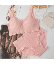 Beststore（ベストストア）の「ノンワイヤー ブラジャーショーツ セット（ブラ&ショーツ）」
