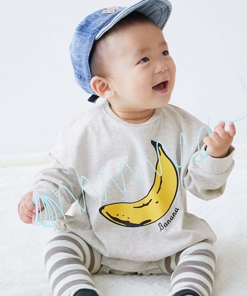 devirock(デビロック)の「綿100% デビラボ プリント ゆったり 長袖 ロンパース(ロンパース・キッズ・ブラック系その他/グレー系その他/ピンク系その他/イエロー系その他/ベージュ系その他/パープル系その他/ベージュ系その他2/グリーン系その他/ピンク系その他2/グリーン系その他2・70cm/80cm)」の3枚目の写真